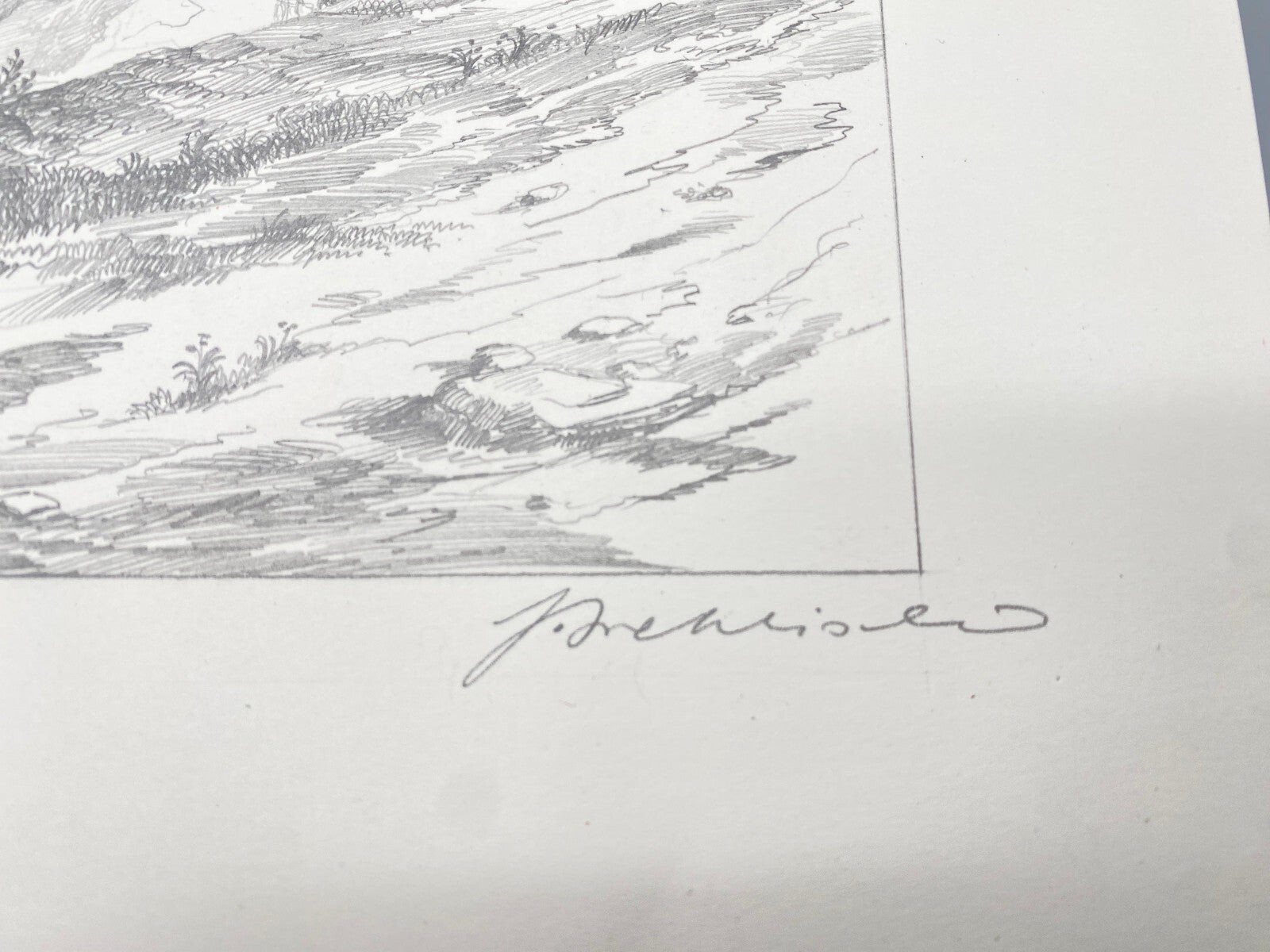 HEINZ WEHLISCH DEUTSCHER KÜNSTLER ZEICHNUNG TRABEN TRARBACH HANDSIGNIERT