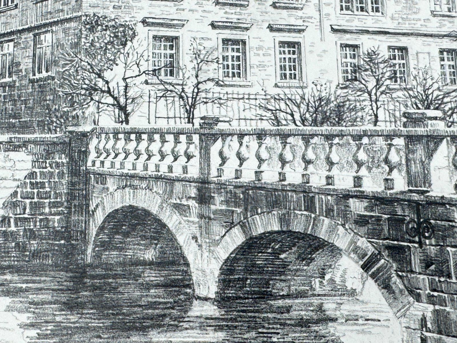 * HEINZ WEHLISCH ZEICHNUNG SCHLOß BORLINGHAUSEN KREIS WARBURG