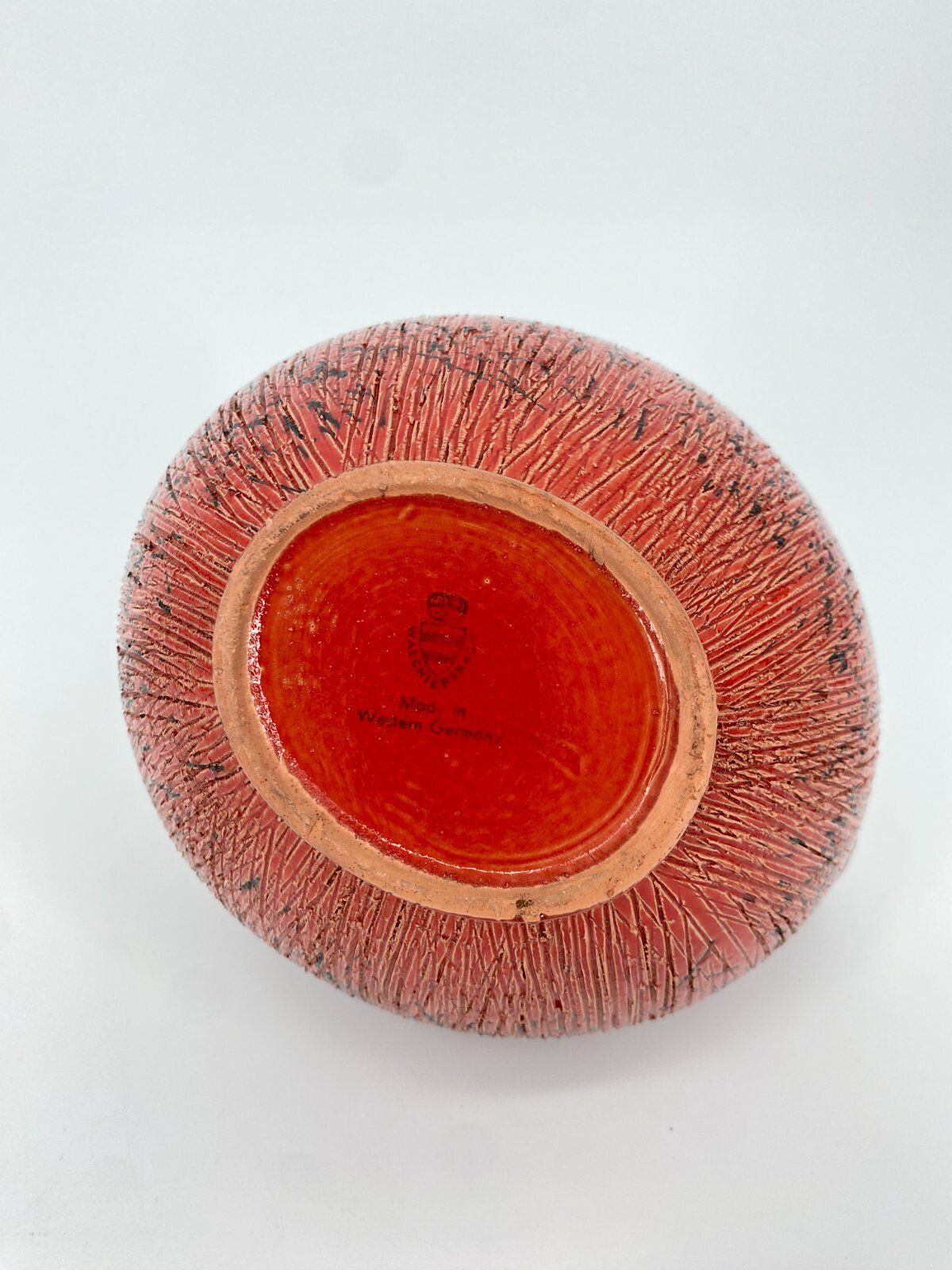 * VASE KRUG WÄCHTERSBACH ROT SCHWARZ WEST GERMANY VINTAGE KERAMIK