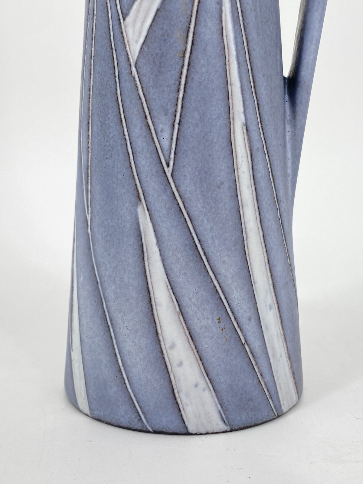 * KUNSTTÖPFEREI MARSCHNER KERAMIK KRUG VASE 18,5CM MATT GRAU BLAU