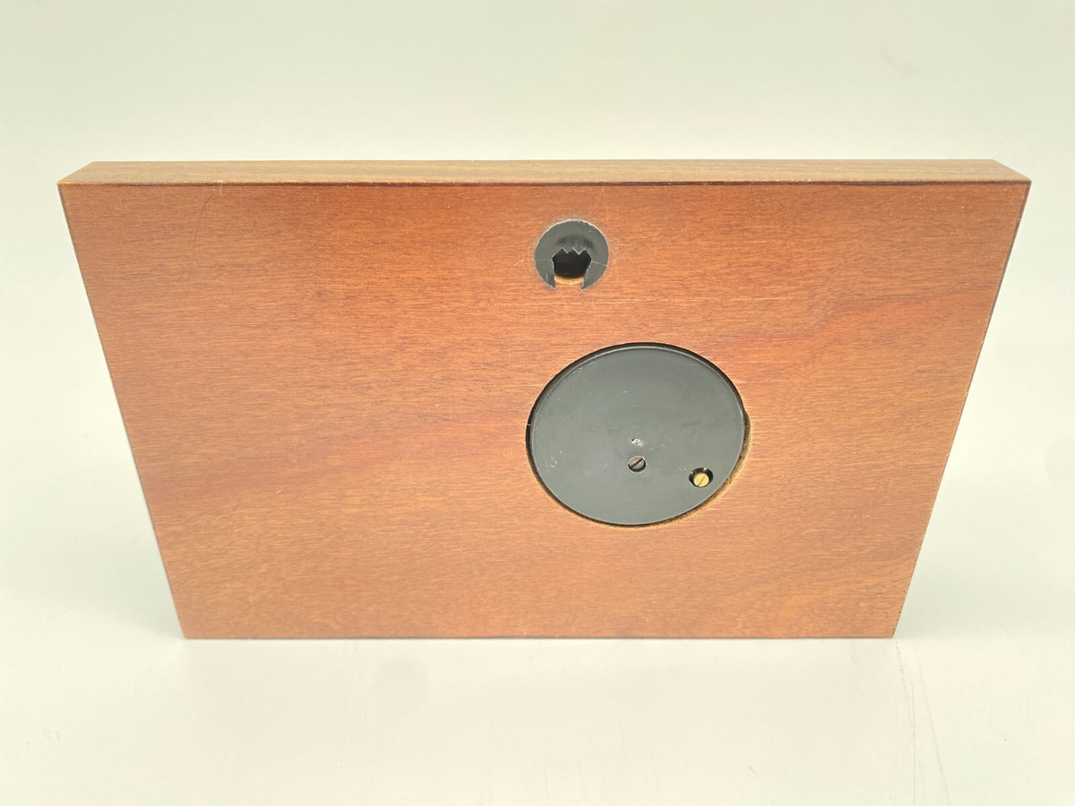ALTE WETTERSTATION THERMOMETER BAROMETER FISCHER HOLZ VINTAGE DDR GDR
