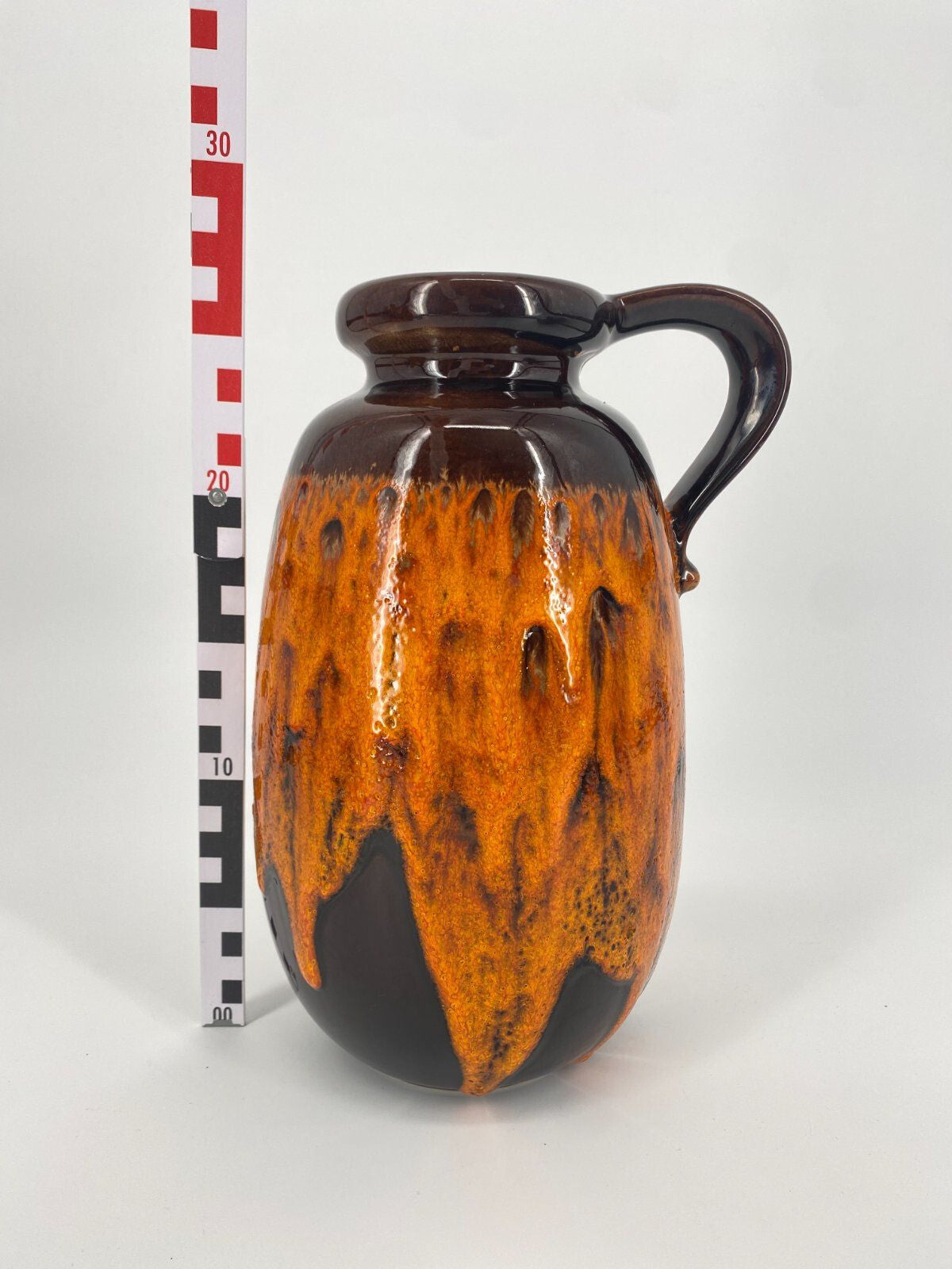* SCHEURICH STUDIOKERAMIK FAT LAVA VASE 487-27 W.-GERMANY 70ER