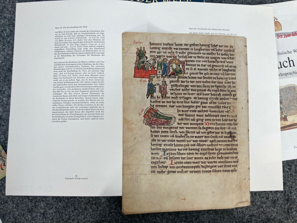 DAS BUCH DER WELT SÄCHSISCHE WELTCHRONIK FASIMILE VERLAG LUZERN