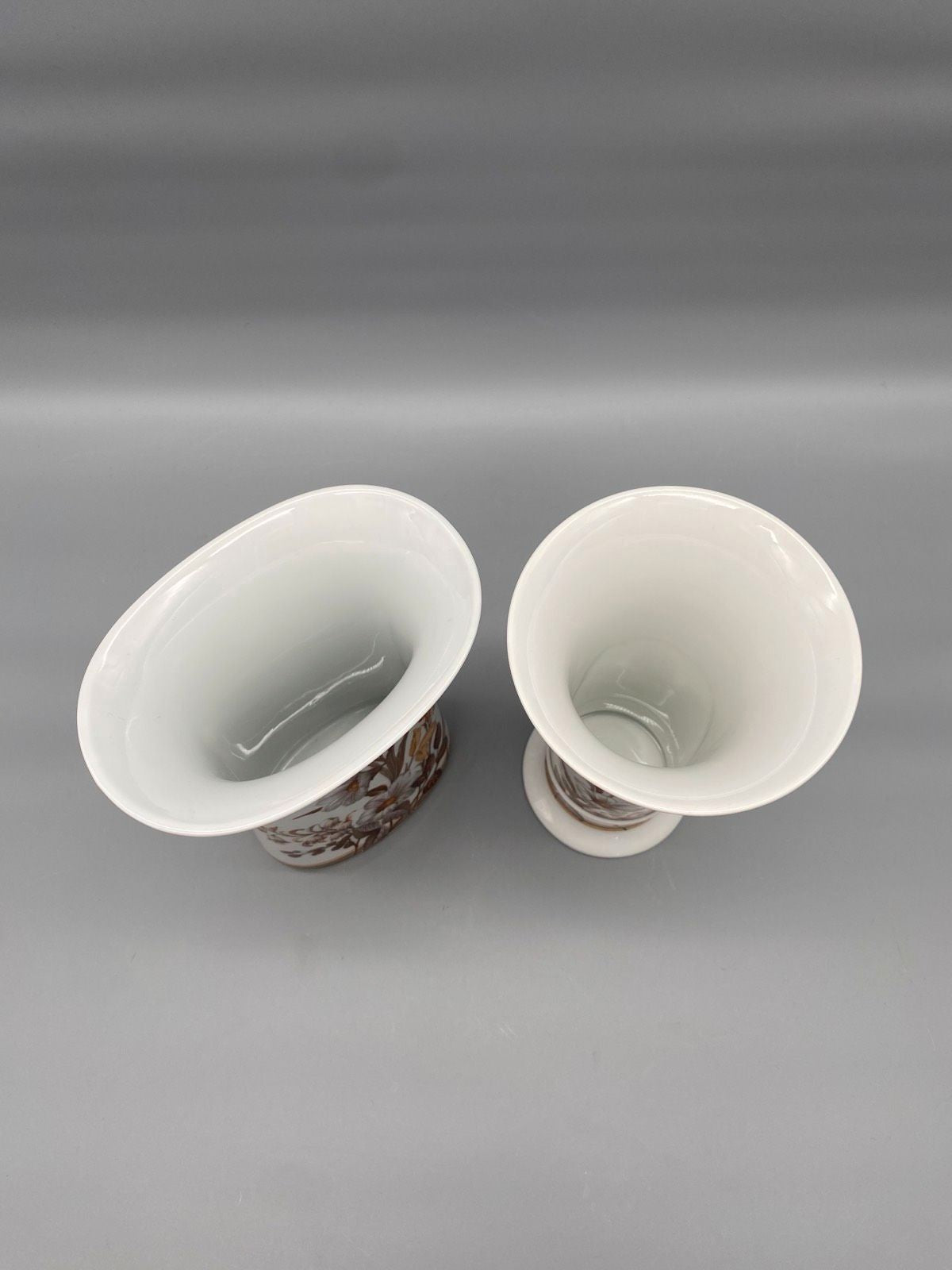 * SET AK KASIER PORZELLAN VASE BLUMEN VINTAGE 50/60er RUND