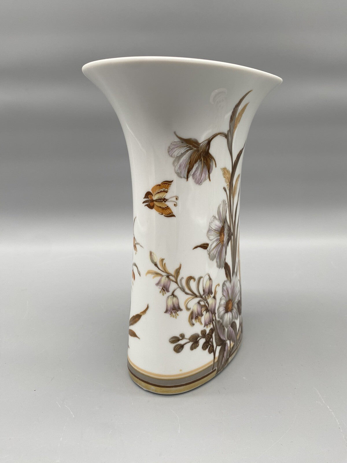 SET AK KASIER PORZELLAN VASE BLUMEN VINTAGE 50/60er RUND TROMPETE OVAL