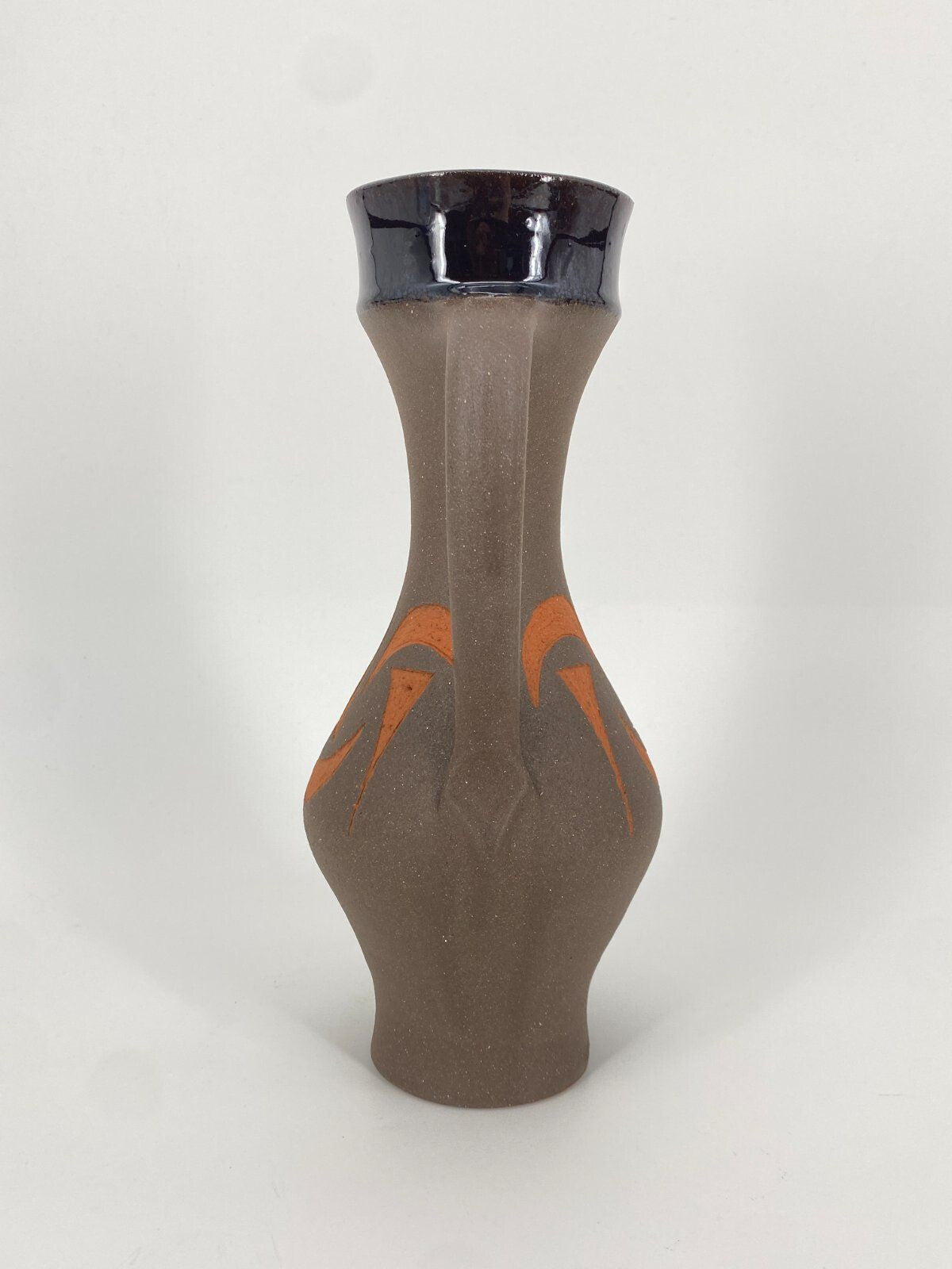 *UDO MERTZDORF STUDIOKERAMIK KRUG VASE MATT BRAUN TERRACOTTA 26CM