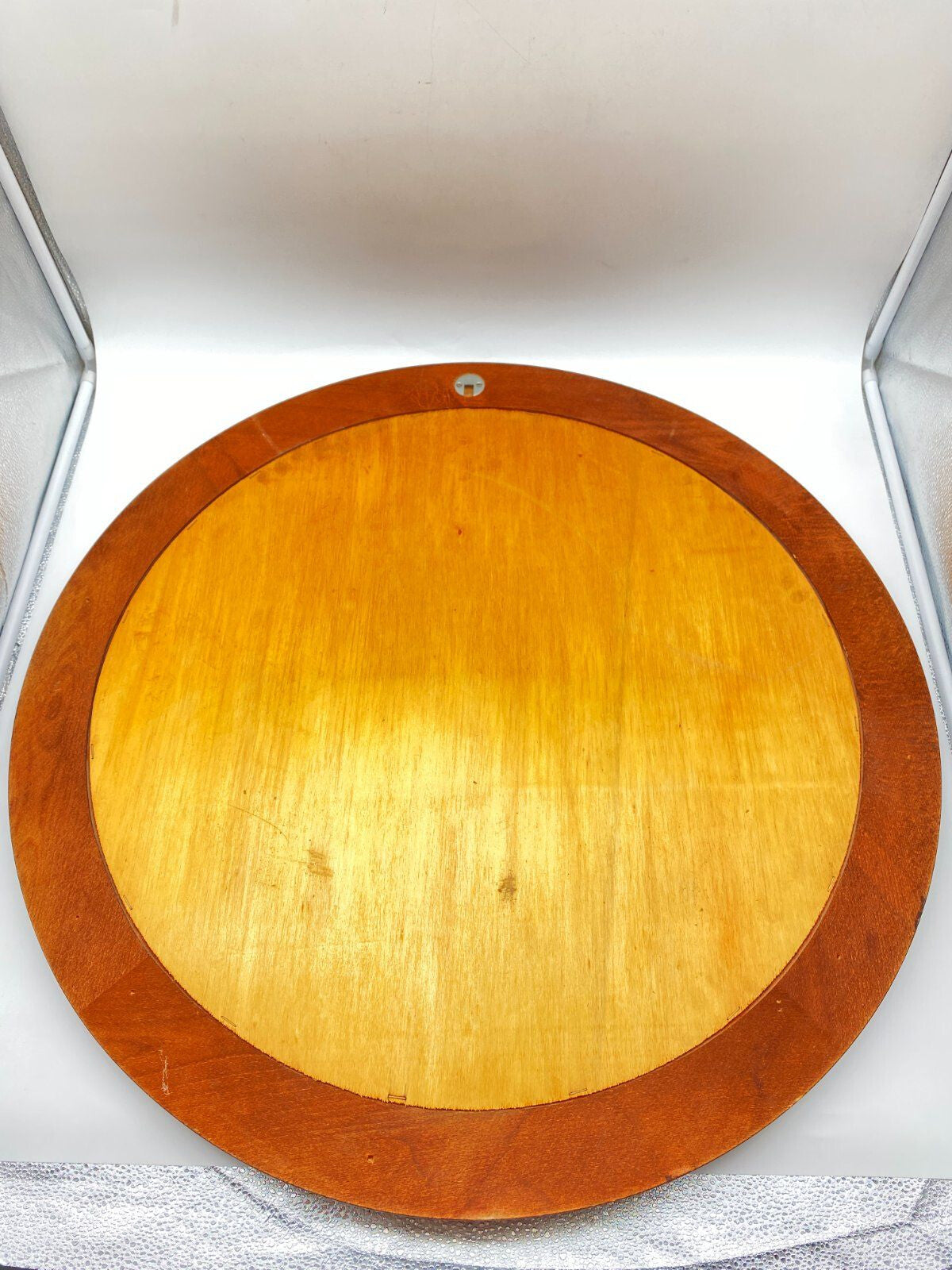 MIDCENTURY WANDSPIEGEL SPIEGEL RUND DANISH DESIGN MAHAGONI HOLZ 60ER VINTAGE