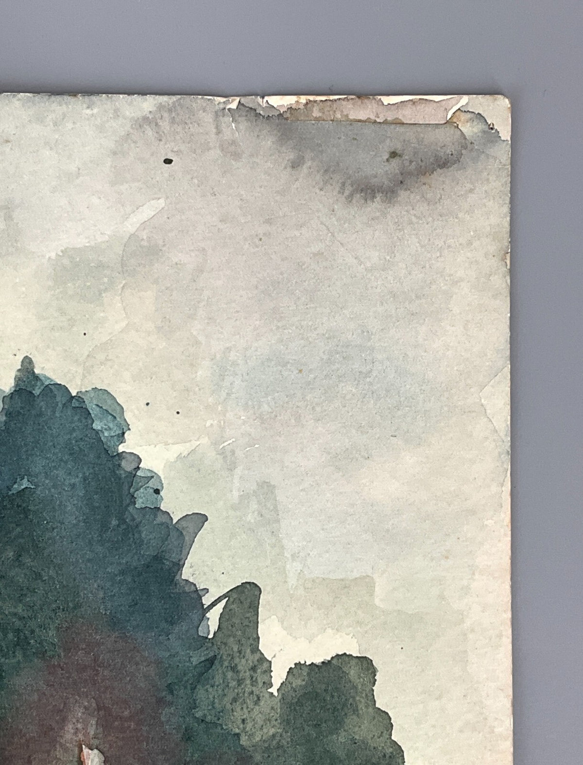 *GEMÄLDE WALD MIT GOLDGLÖCKCHEN AQUARELL SIGNIERT FRÜHLING GELB GRÜN UNIKAT
