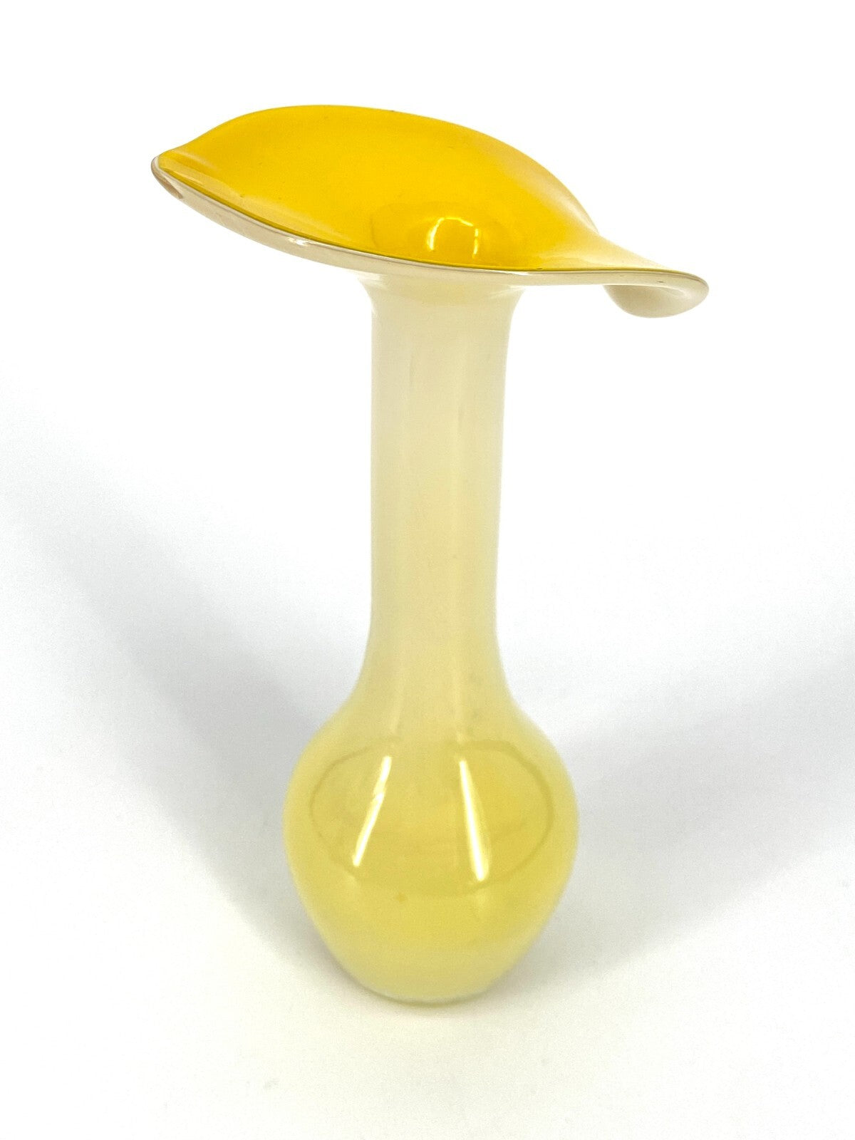 * VASE GLAS JACK IN THE PULPIT GELB 60ER MURANO LILY FLORAL