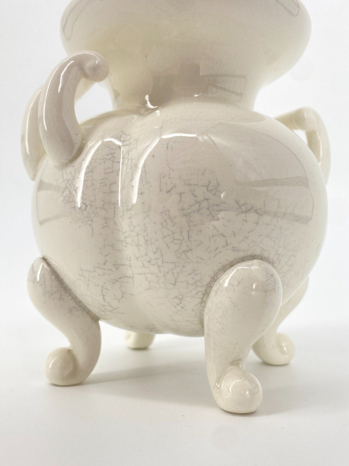 * WAECHTERSBACH GERMANY PORZELLAN VASE MIT FÜßEN VINTAGE KRAKEELE