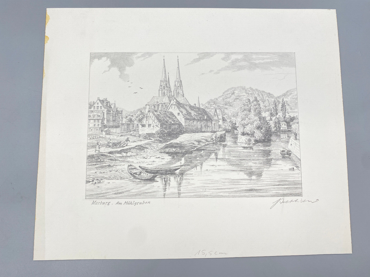 HEINZ WEHLISCH MARBURG HOFSTADT AM MÜHLGRABEN ORIGINAL HANDSIGNIERT