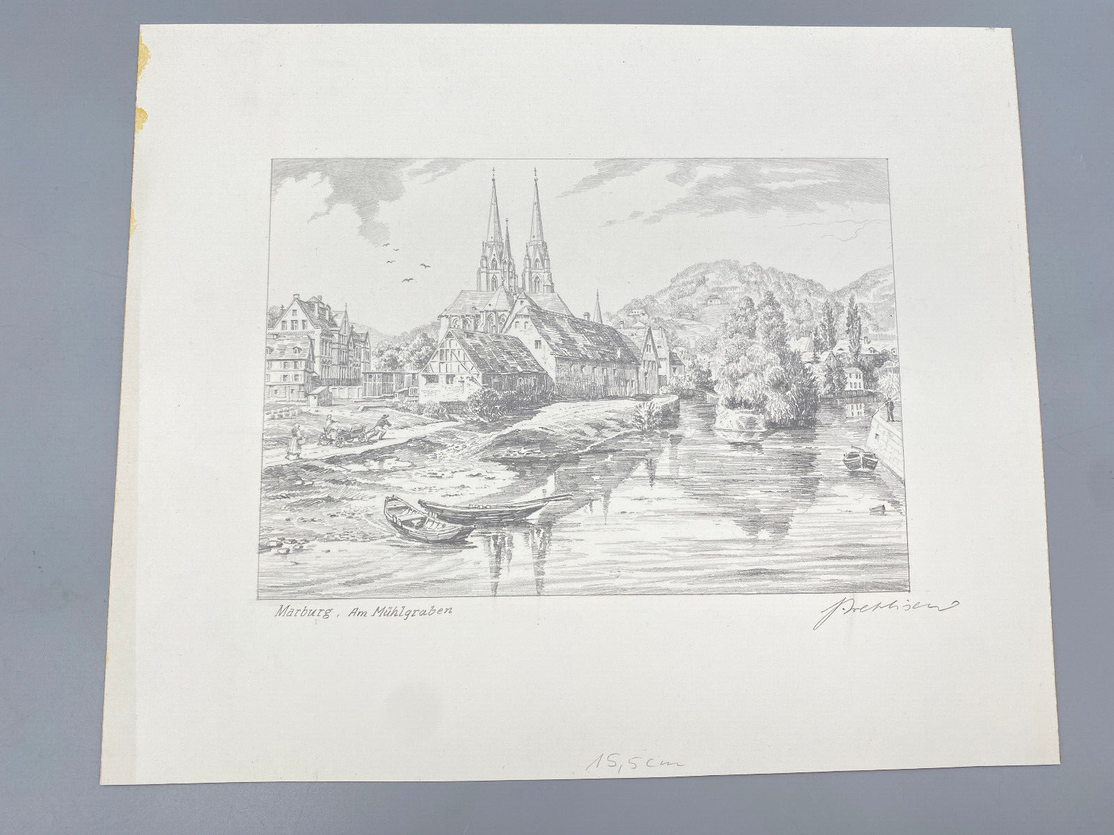 HEINZ WEHLISCH MARBURG HOFSTADT AM MÜHLGRABEN ORIGINAL HANDSIGNIERT