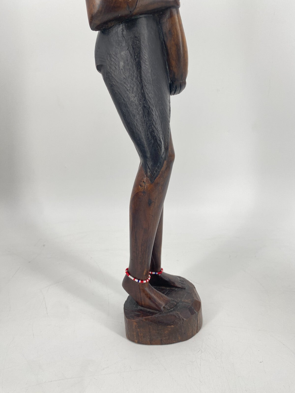 * 2 STK HOLZ FIGUREN MASSAI KENIA AFRIKA MANN FRAU STATUETTE SKULPTUR VINTAGE