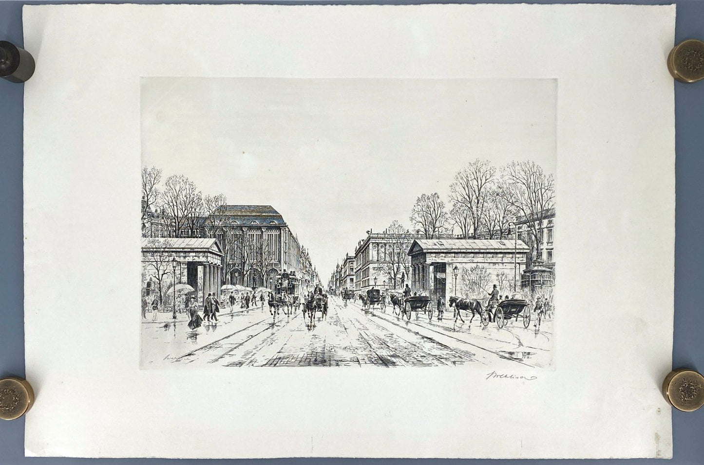 * DRUCKGRAFIK HEINZ WEHLISCH BERLIN LEIPZIGER PLATZ STADTANSICHT  WERTHEIM