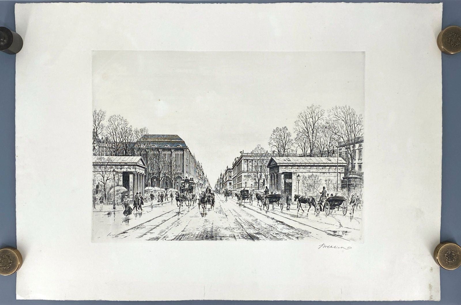 * DRUCKGRAFIK HEINZ WEHLISCH BERLIN LEIPZIGER PLATZ STADTANSICHT  WERTHEIM