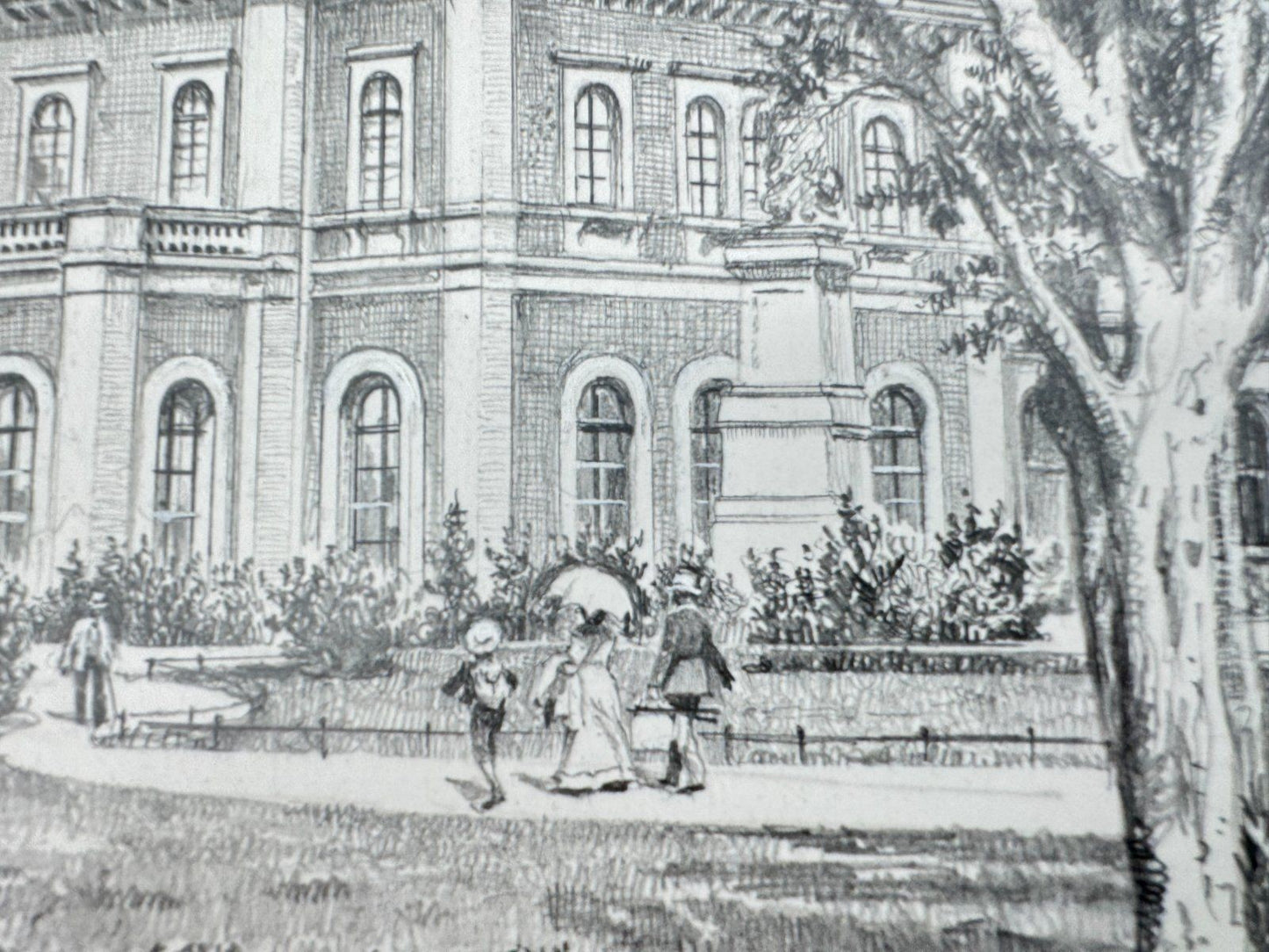 * HEINZ WEHLISCH ZEICHNUNG PFORZHEIM BAHNHOFSTRAßE 1905 ANSICHT SIGNIERT