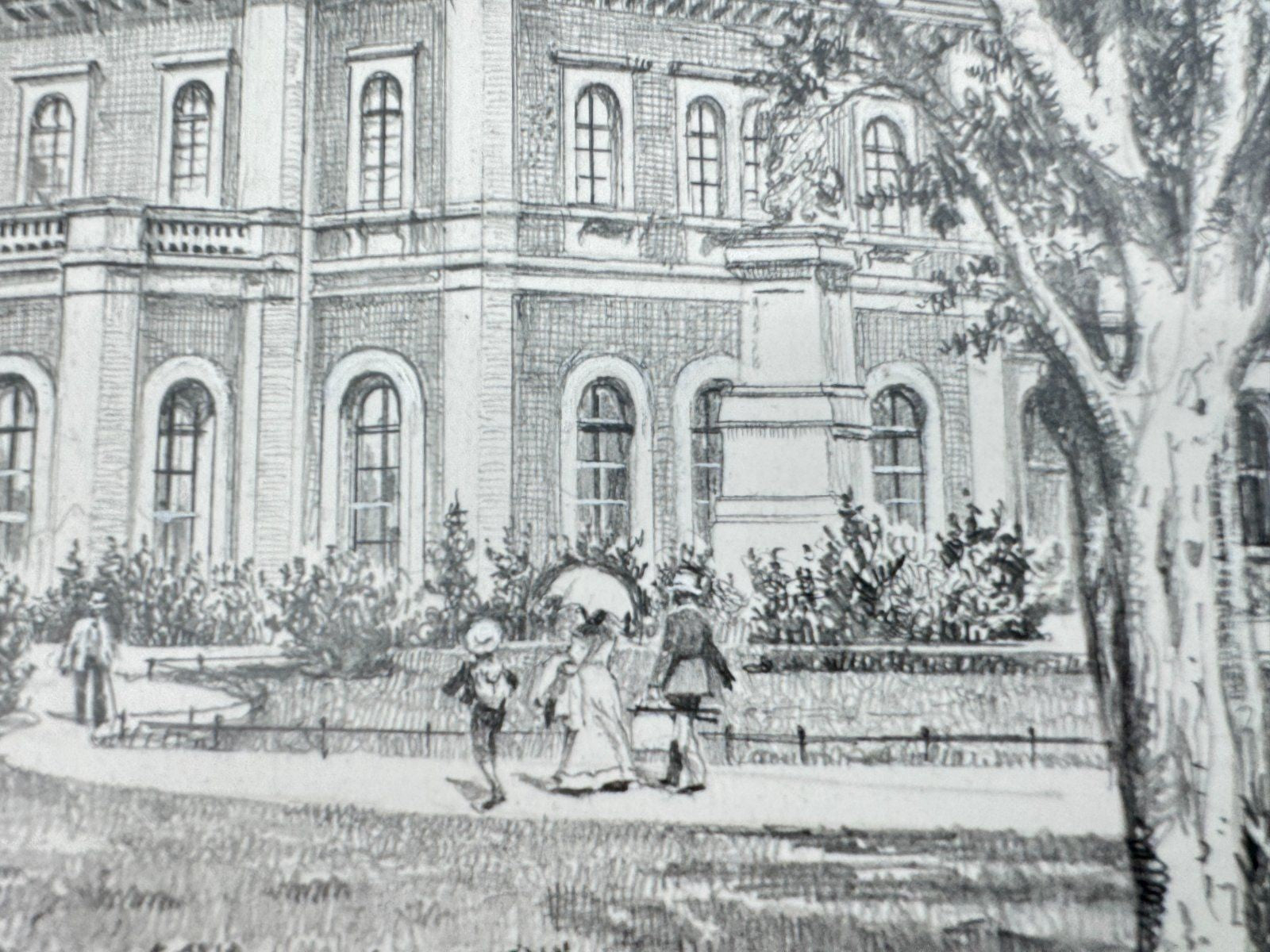 * HEINZ WEHLISCH ZEICHNUNG PFORZHEIM BAHNHOFSTRAßE 1905 ANSICHT SIGNIERT