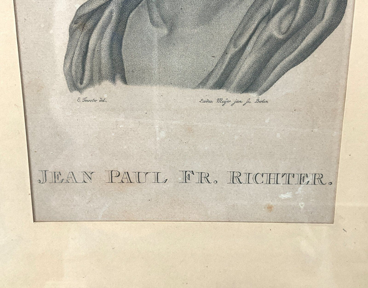 *5x RADIERUNG JEAN PAUL FRIEDRICH RICHTER GERAHMT ANTIK 19.JH
