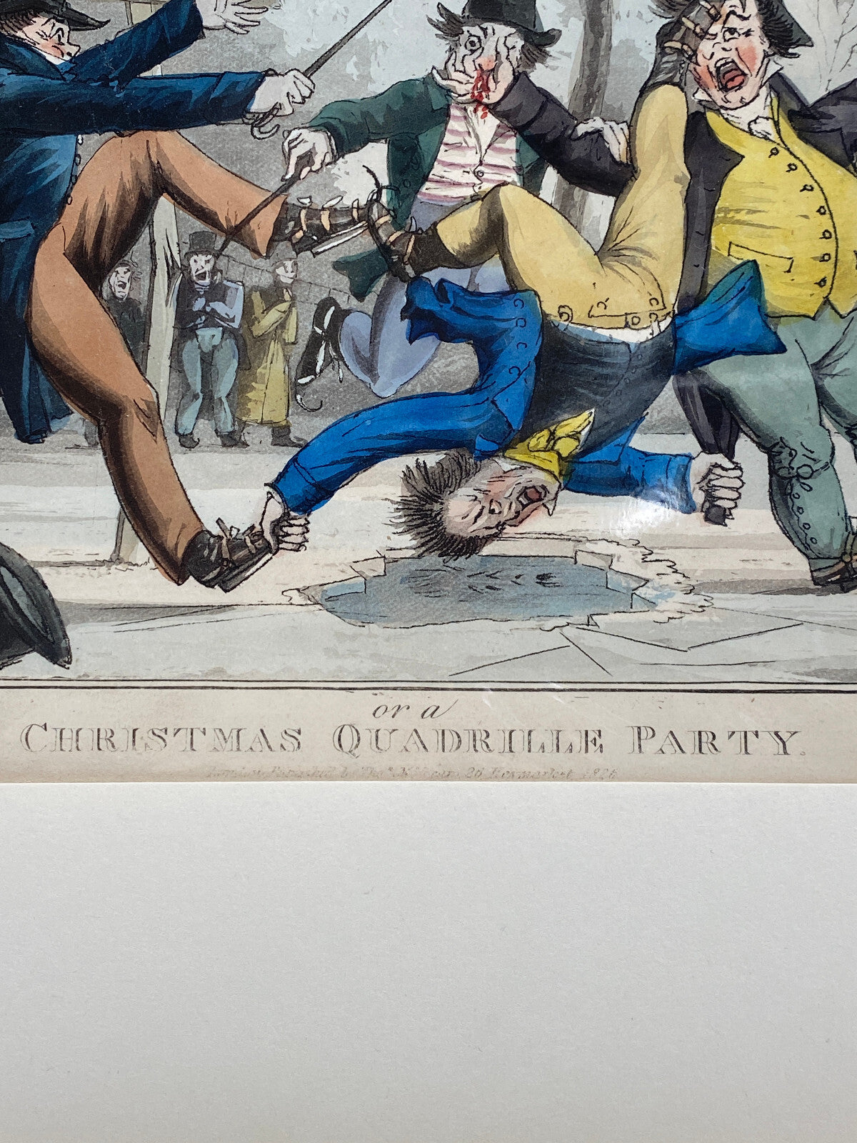 * RADIERUNG PLEASING PASTIME CHRISTMAS QUADRILLE PARTY EISLAUF 1822 LONDON EIS