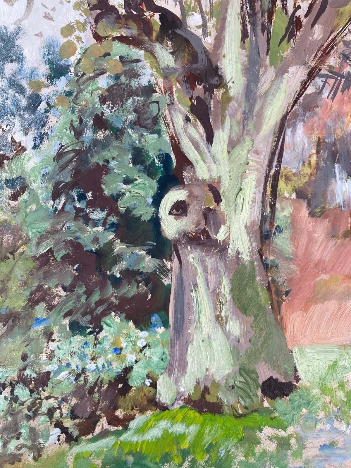 *ÖLGEMÄLDE SONNENSCHEIN IM HERBST VOIGTLÄNDER 1942 IMPRESSIONISMUS BAUM UNIKAT