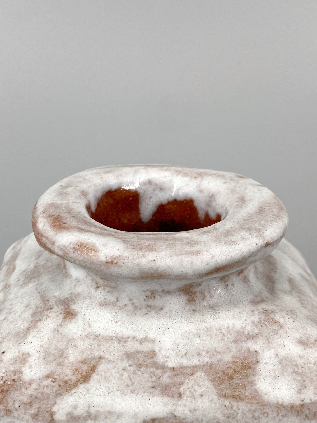 * STUDIOKERAMIK VASE FAT LAVA LAUFGLASUR SIGNIERT POTTERY 70er