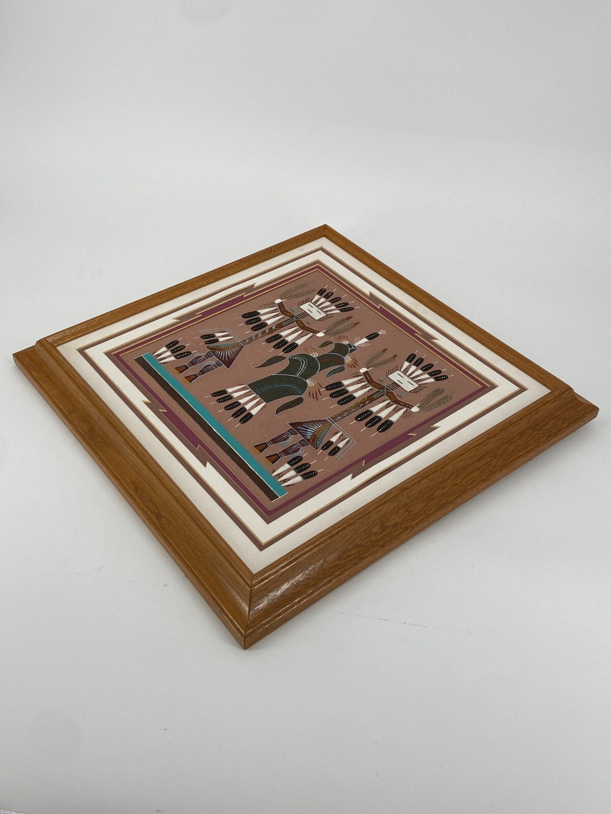 * GEMÄLDE  NAVAJO SANDMALEREI KUNST NATIVE AMERICAN USA STAMMESKUNST ORIGINAL