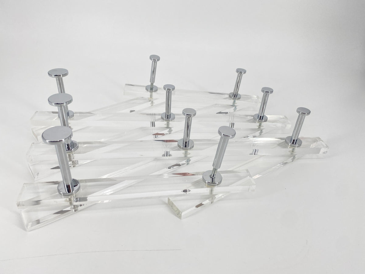 * GARDEROBE ZIEHHARMONIKA PLEXIGLAS ACRYL 70ER VINTAGE SPACE AGE WAND