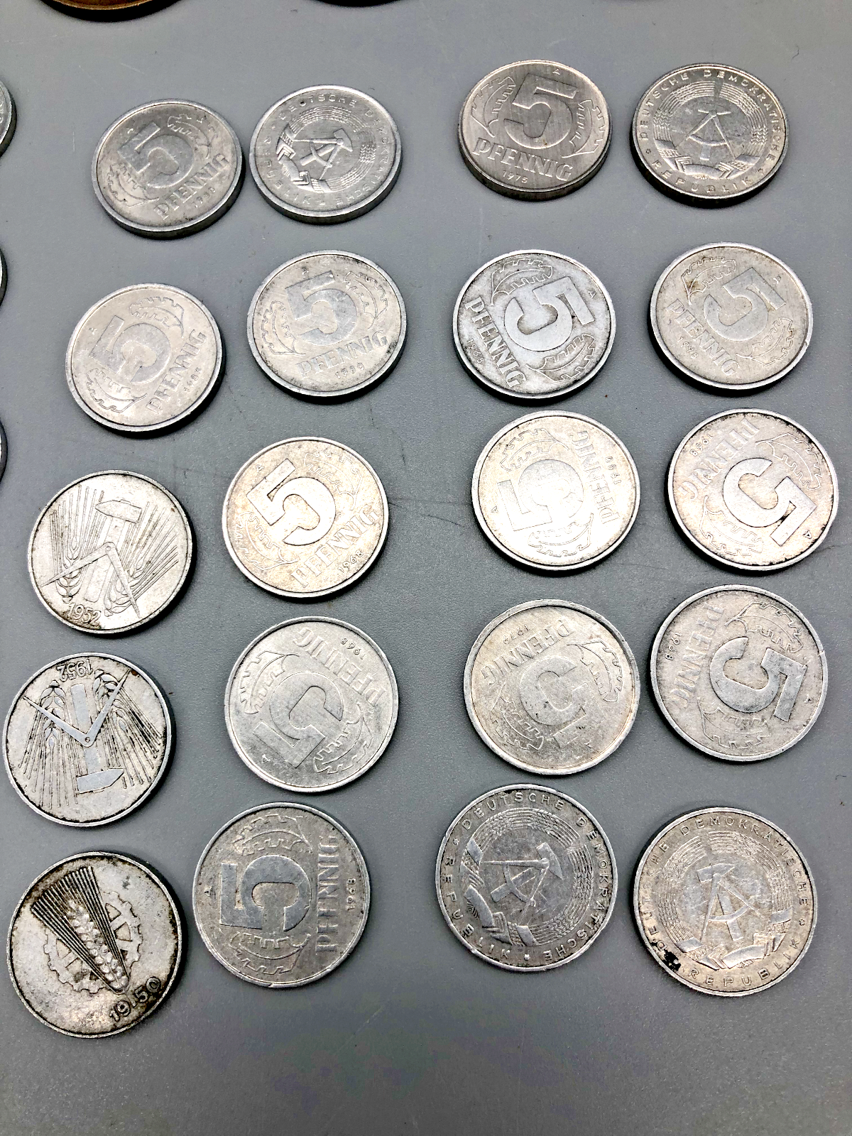 DDR MARK PFENNIGE MÜNZEN OSTMARK SAMMLUNG KONVOLUT GELD ALT SELTEN 1950