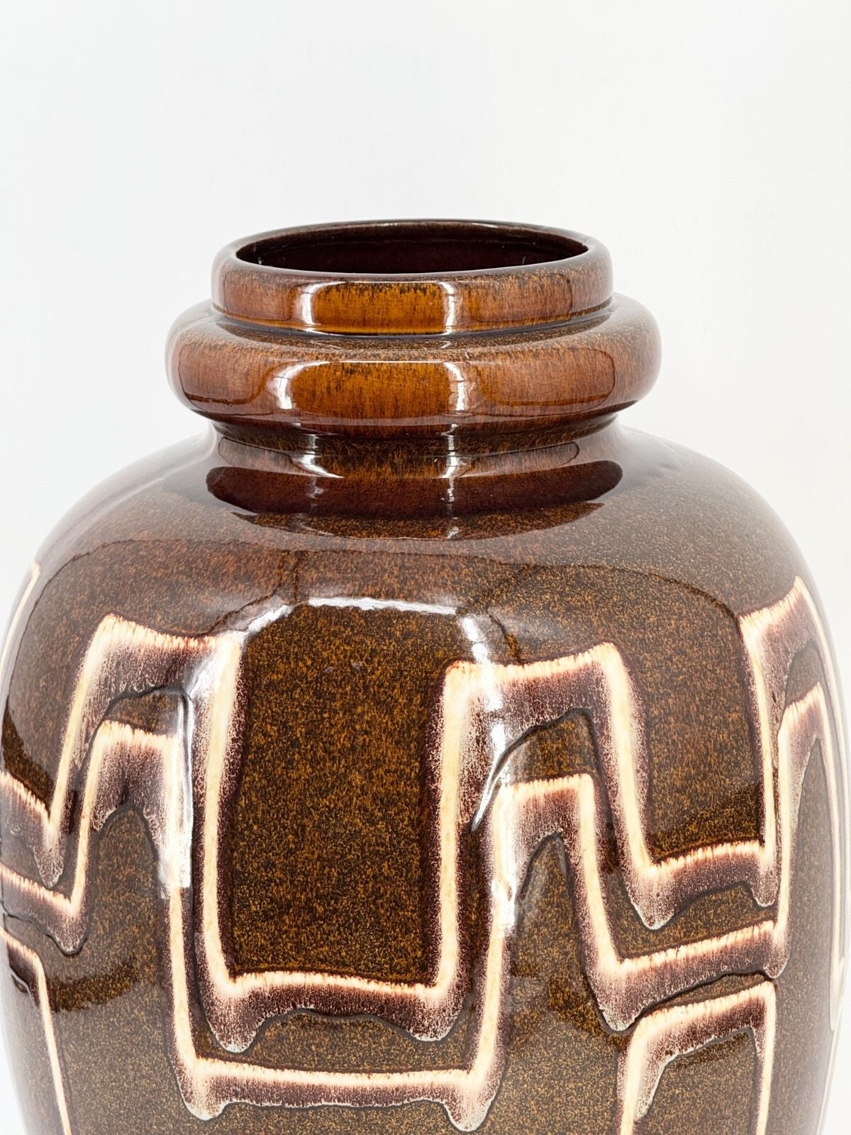 VINTAGE MID CENTURY BODENVASE SCHEURICH 286 51 KERAMIK FAT LAVA