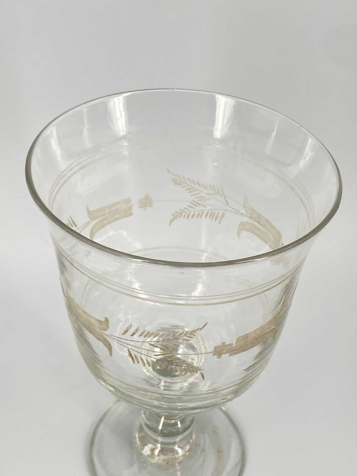 * PRUNKGLAS 23 CM POKAL GROßES GLAS VASE KELCH ANTIK GESCHLIFFEN