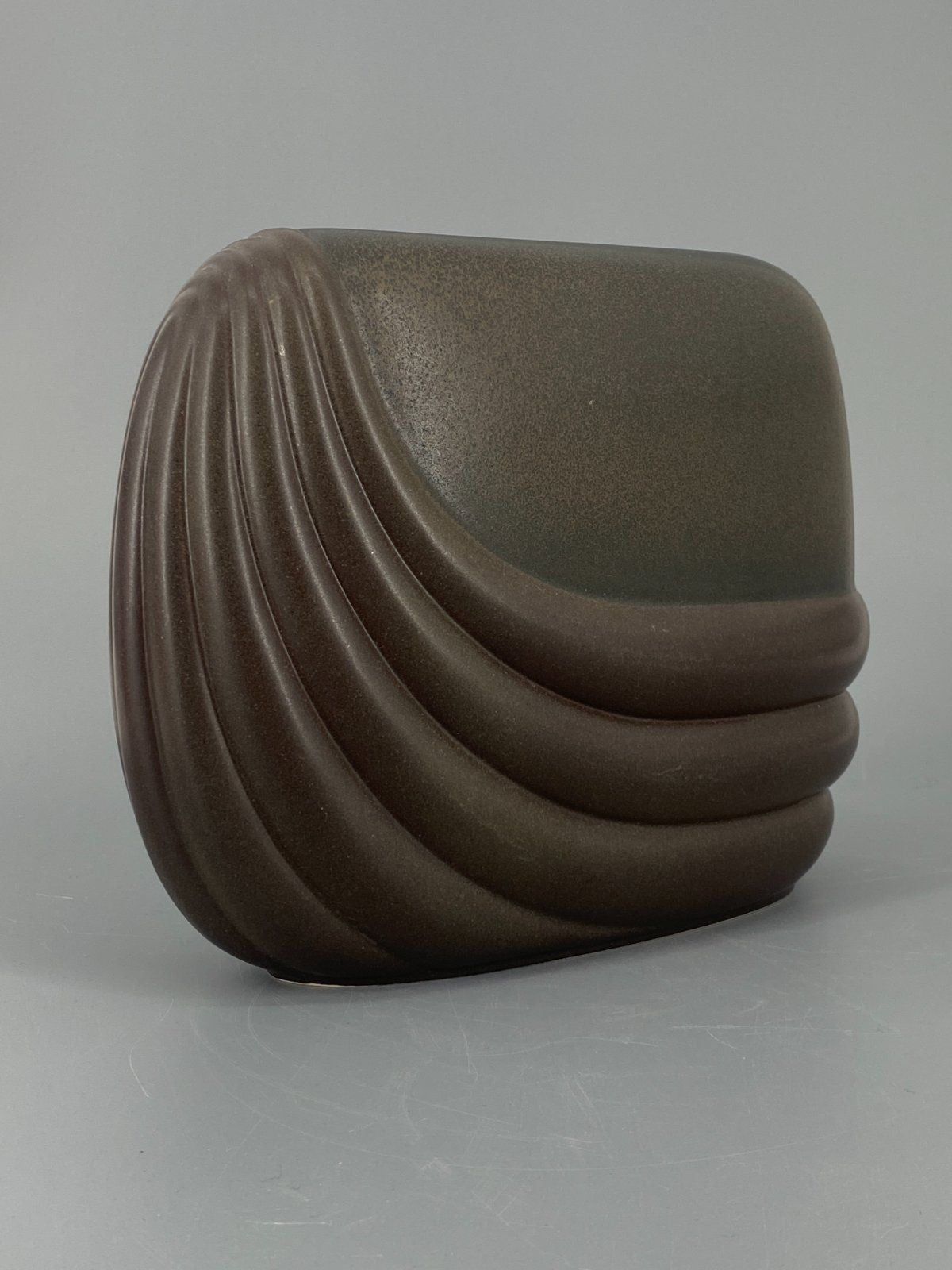 * ROSENTHAL VASE UTA FEYL BRAUN KERAMIK STUDIO LINIE 70er VINTAGE