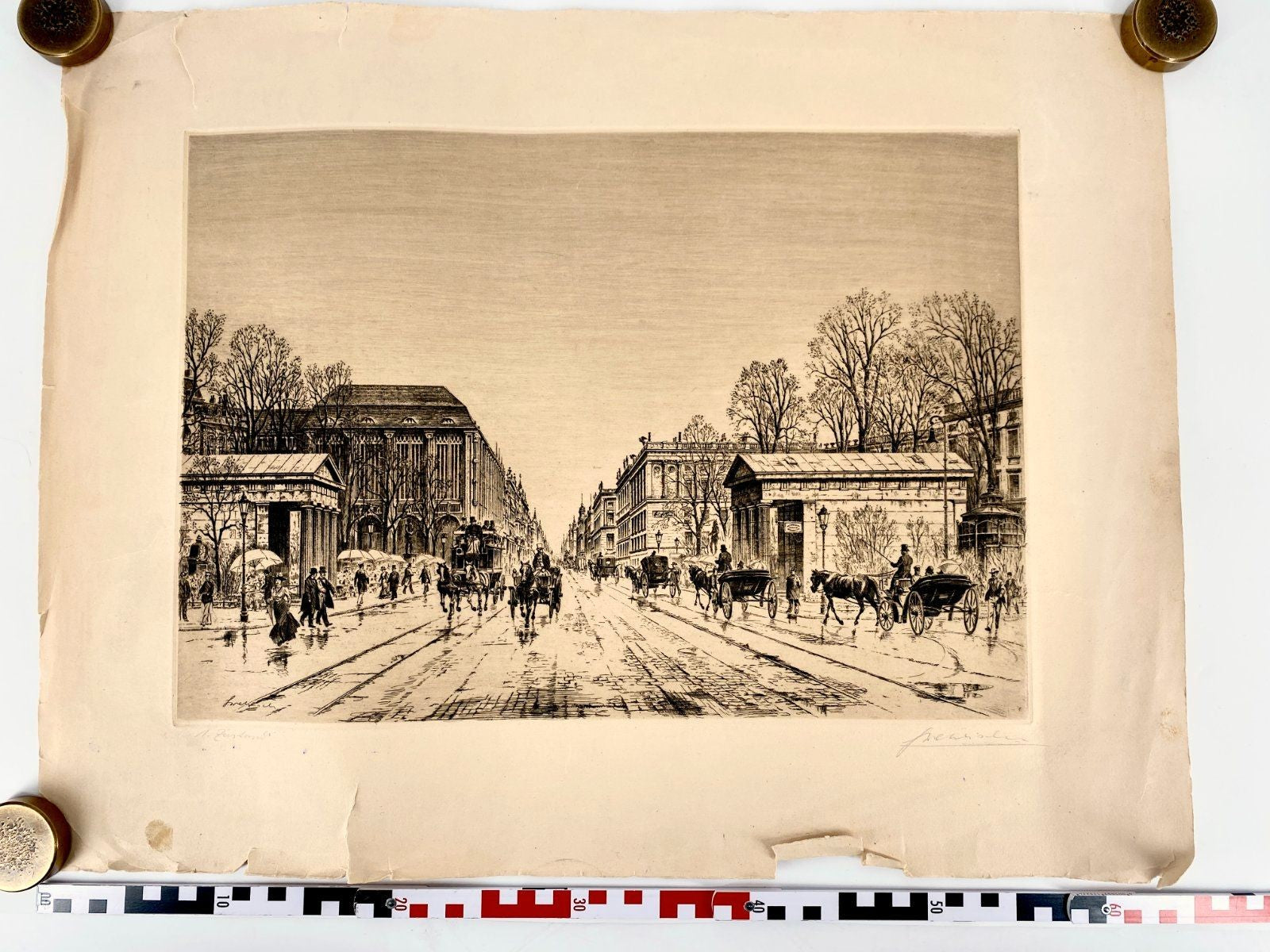 * DRUCKGRAFIK HEINZ WEHLISCH BERLIN LEIPZIGER PLATZ FLANEURE 1900