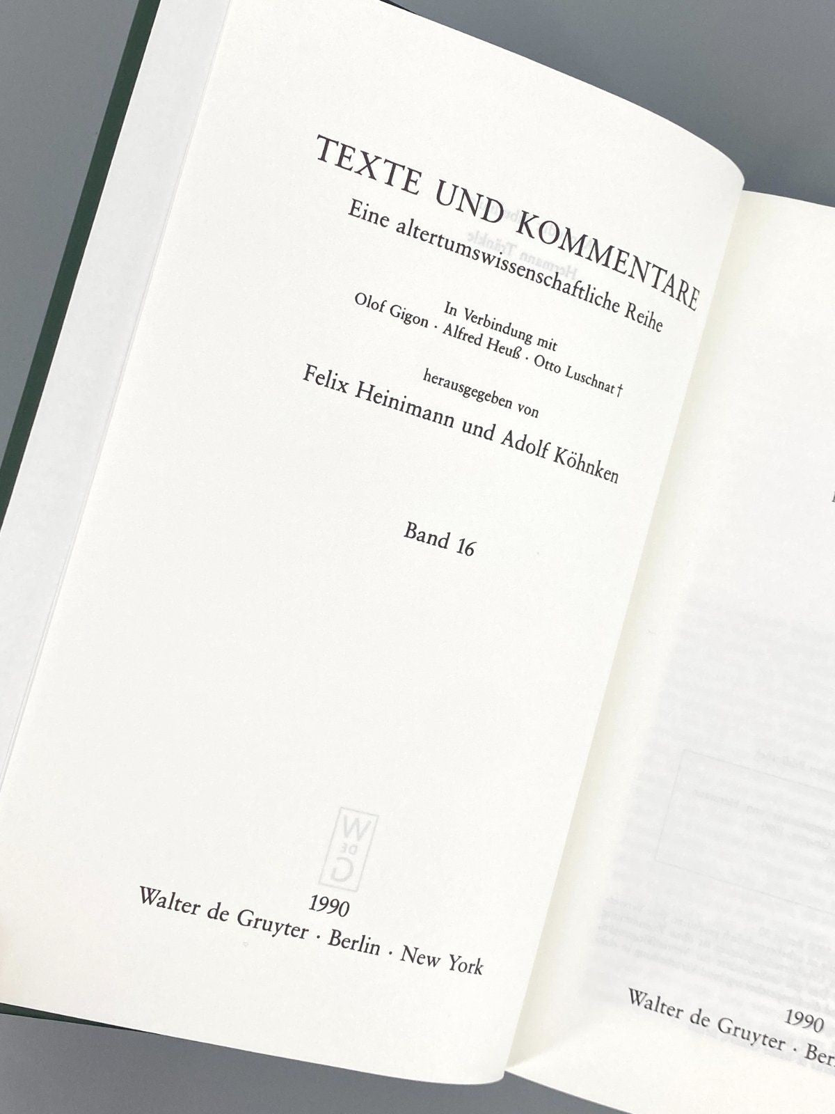 *BUCH APPENDIX TIBULLIANA HERMANN TRÄNKLE DE GRUYTER 1990/2012
