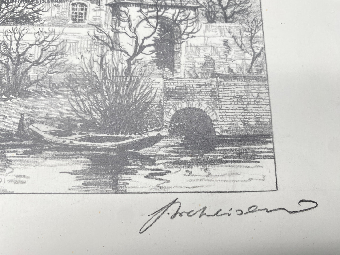 KÜNSTLER HEINZ WEHLISCH SCHLOß BERGE BEI BUER UM 1910 ZEICHNUNG HANDSIGNIERT