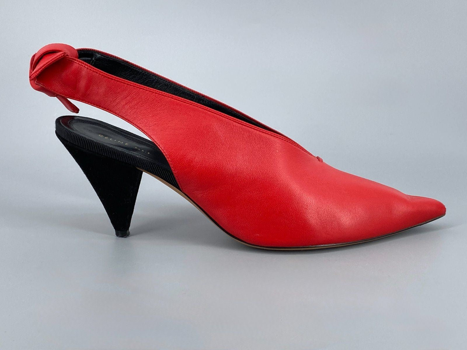 * DAMENSCHUHE CÉLINE PUMPS LEDER 39 FEUERROT ITALY PHOEBE PHILO