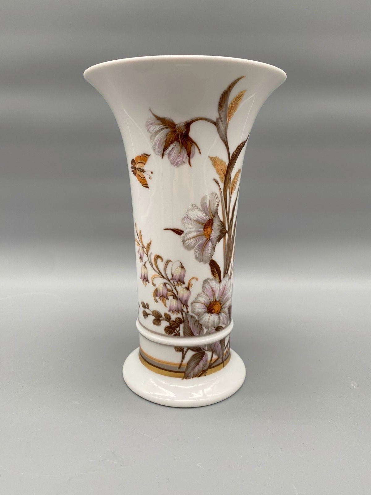 * SET AK KASIER PORZELLAN VASE BLUMEN VINTAGE 50/60er RUND
