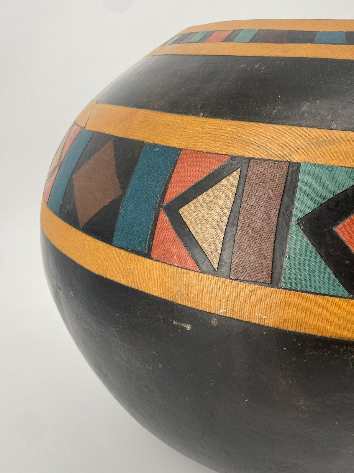 * VASE AFRIKA KERAMIK GROß BODENVASE HANDARBEIT ORNAMENT VINTAGE
