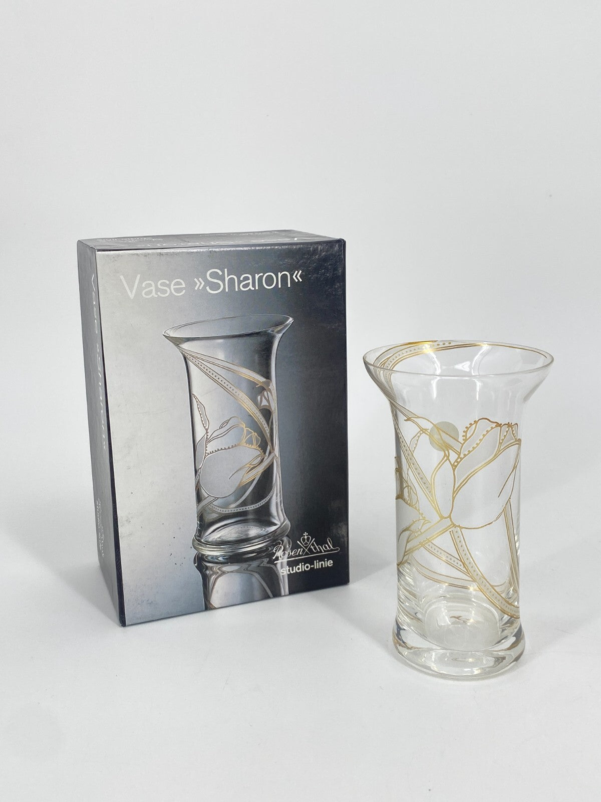 * 2x ROSENTHAL STUDIO LINIE GLAS VASEN PAPILLON SHARON VINTAGE 12CM OVP