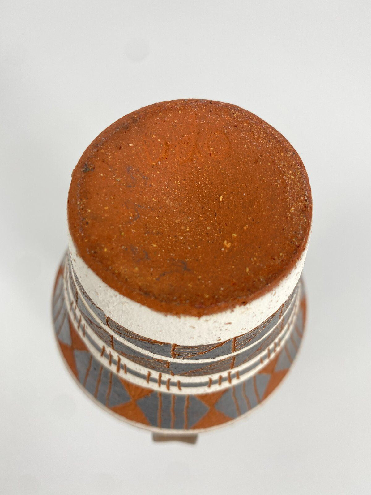 * UDO MERTZDORF STUDIOKERAMIK VASE TERRACOTTA BRAUN 60ER DEUTSCH