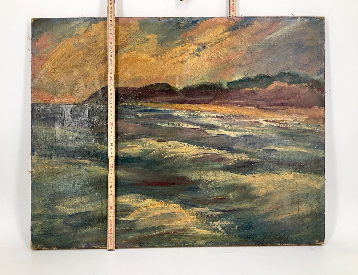 *ÖLGEMÄLDE MEERESLANDSCHAFT MEER SEE SEEKÜSTE MARITIM LEINWAND KEILRAHMEN UNIKAT