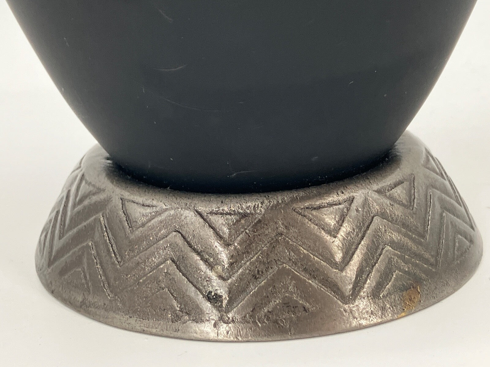 *PAAR POSTMODERNE MEMPHIS POMO VASE GLAS SCHWARZ 1980er 90er