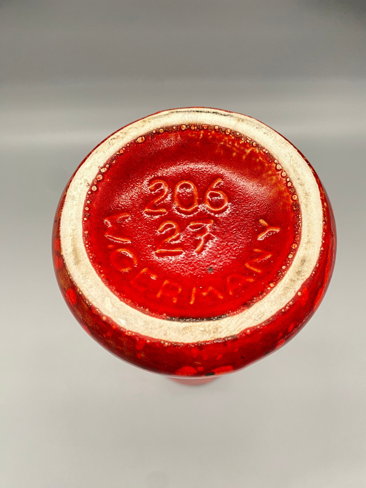 FAT LAVA SCHEURICH 206 27 VASE BLUMENVASE KERAMIK 1970ER JAHRE WEST GERMANY