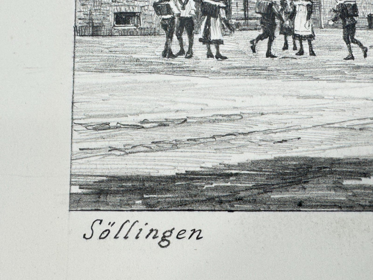 * HEINZ WEHLISCH ZEICHNUNG SÖLLINGEN SIGNIERT BLEISTIFT