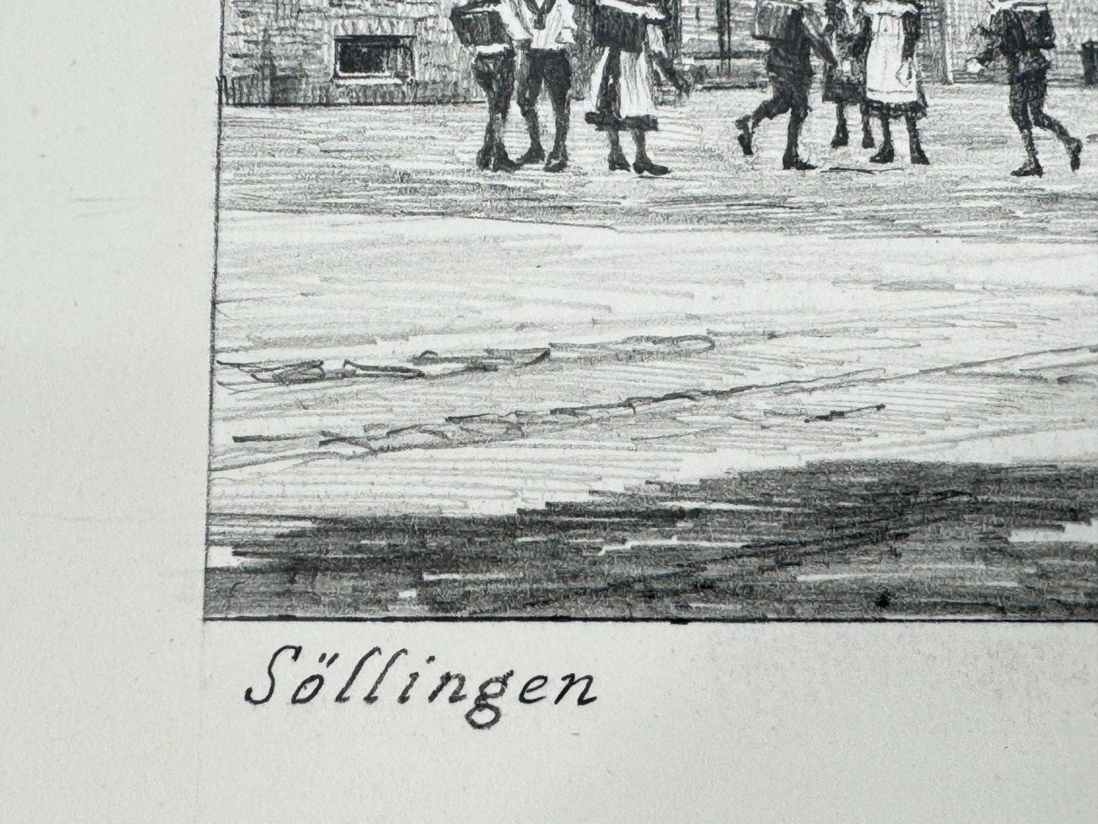 * HEINZ WEHLISCH ZEICHNUNG SÖLLINGEN SIGNIERT BLEISTIFT