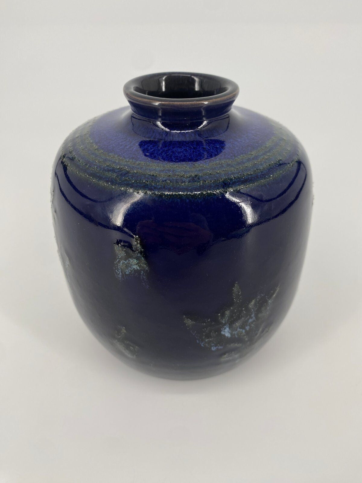 * VASE STUDIOKERAMIK STREHLA VINTAGE 1970ER MID CENTURY BLAU