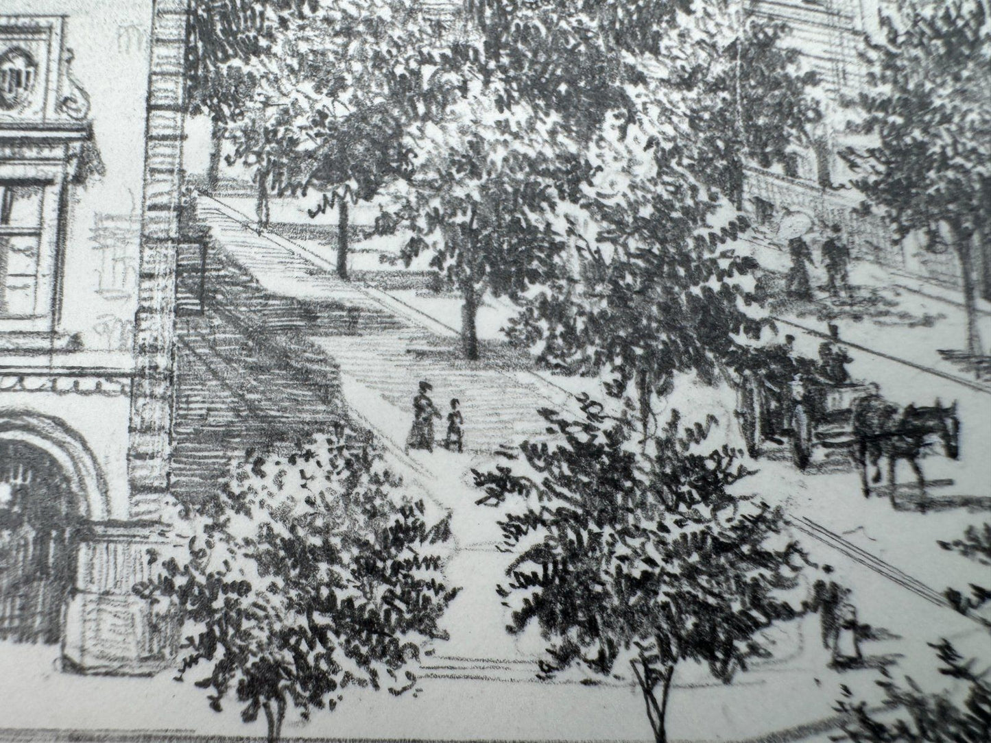 * HEINZ WEHLISCH ZEICHNUNG RATHAUS LÜNEBURG UM 1900 ANSICHT SIGNIERT