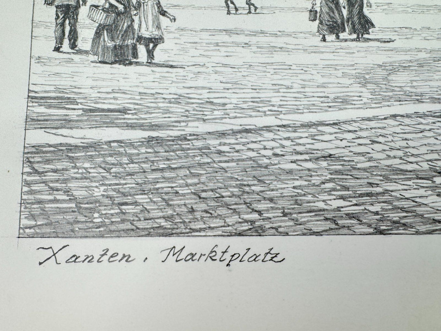 * HEINZ WEHLISCH ZEICHNUNG KANTEN MARKTPLATZ UM 1905 ANSICHT SIGN