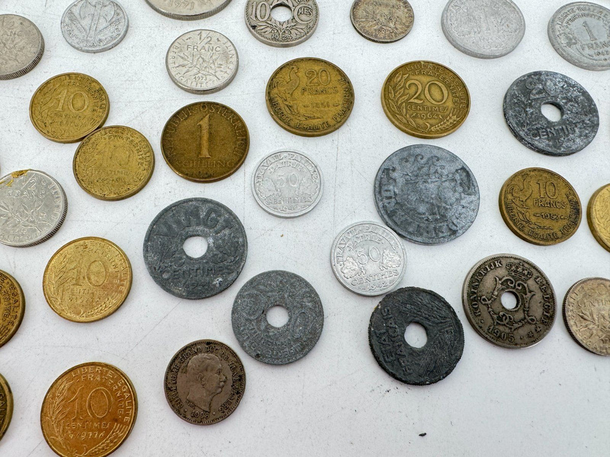 KONVOLUT MÜNZEN FRANKREICH 1901 BIS 1990 CENTIMES FRANC LOT 1