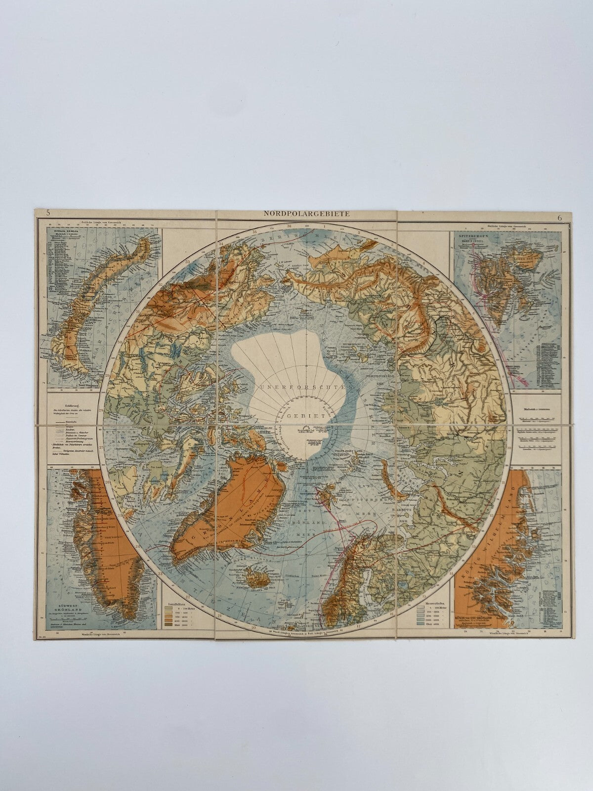 *MIT DEM ZEPPELIN NACH SPITZBERGEN ALTES BUCH 1911 INKLUSIVE FARBFOTOS UND KARTE