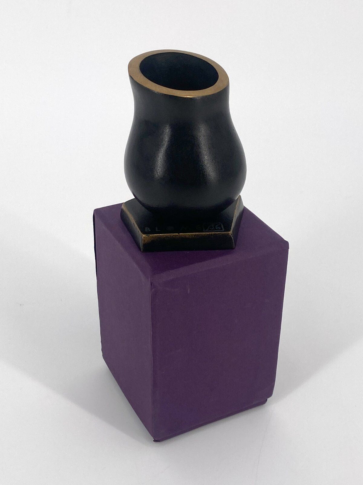* BG M. BONETTI E. GAROUSTE BLOME BRONZE VASE KUNSTOBJEKT